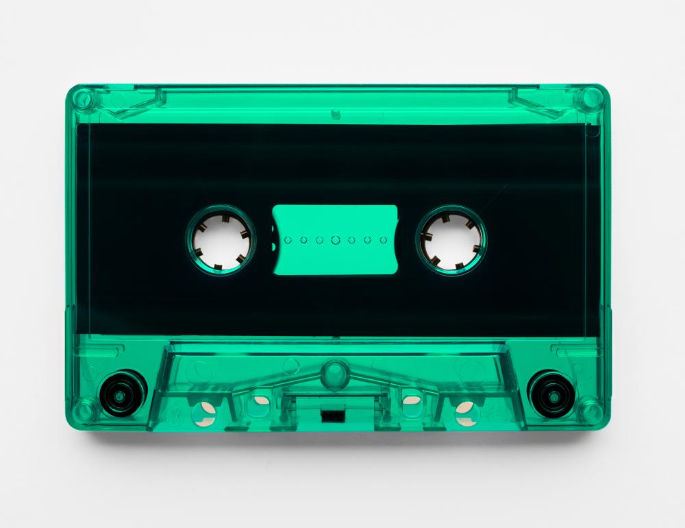 Green clear cassette with black inlay