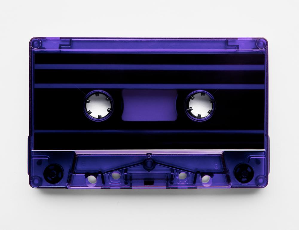 Purple clear cassette with black inlay