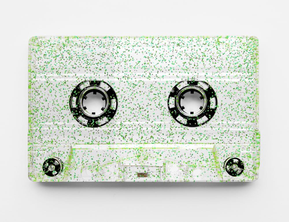 Glitter green cassette
