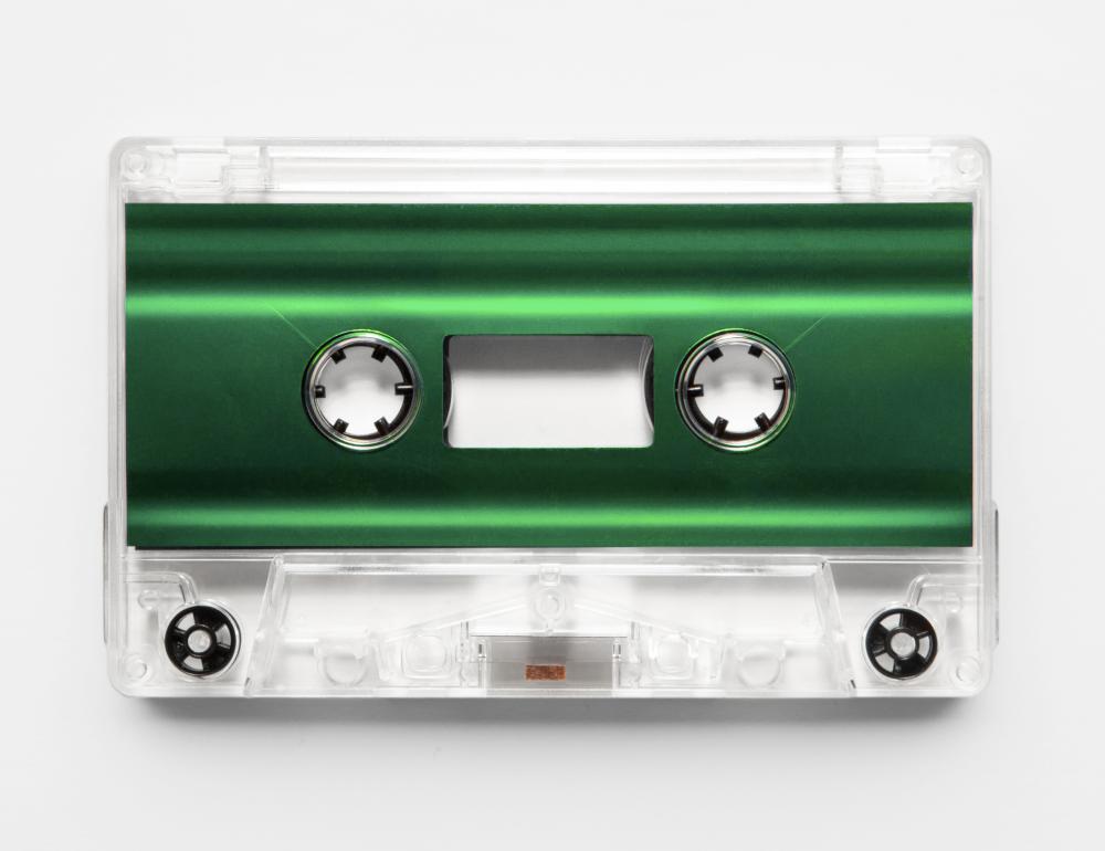 Clear cassette with green inlay
