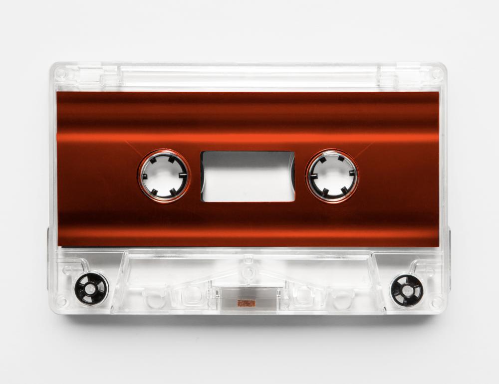 Clear cassette with red inlay