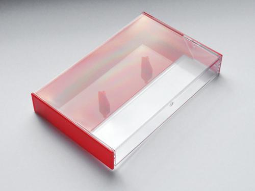 Red-clear case with pins