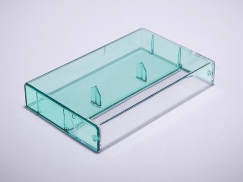 Green transparent-clear case with pins