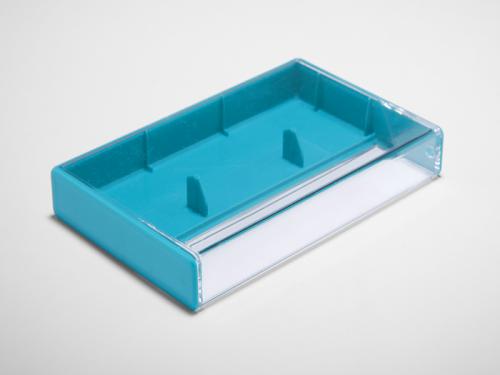 Turquoise-clear case with pins